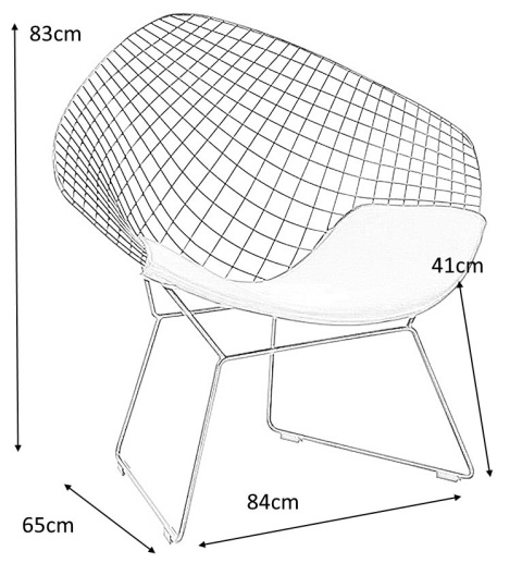 King Home Fotel Krzesło VOLIER SOFT metal czarny satynowy - poduszka czarna tapicerowana ekoskórą King Home Fotel Krzesło VOLIER SOFT metal czarny satynowy - poduszka czarna tapicerowana ekoskórą