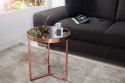 INVICTA stolik ART DECO 50 cm miedziany - szkło, metal INVICTA stolik ART DECO 50 cm miedziany - szkło, metal