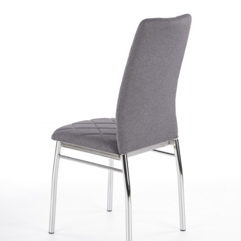Halmar K309 krzesło do jadalni jasny popiel, materiał: tkanina / stal chromowana Halmar K309 krzesło do jadalni jasny popiel, materiał: tkanina / stal chromowana