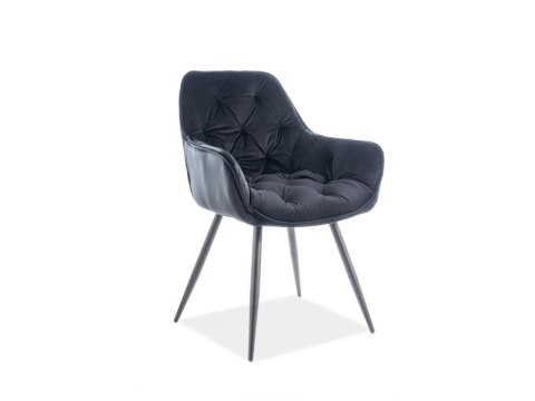 SIGNAL KRZESŁO CHERRY VELVET CZARNY STELAŻ/CZARNY BLUVEL 19 SIGNAL KRZESŁO CHERRY VELVET CZARNY STELAŻ/CZARNY BLUVEL 19