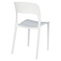 Intesi Krzesło Flexi białe tworzywo PP ergonomiczne i stabilne do jadalni kuchni restauracji na taras Intesi Krzesło Flexi białe tworzywo PP ergonomiczne i stabilne do jadalni kuchni restauracji na taras