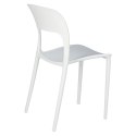Intesi Krzesło Flexi białe tworzywo PP ergonomiczne i stabilne do jadalni kuchni restauracji na taras Intesi Krzesło Flexi białe tworzywo PP ergonomiczne i stabilne do jadalni kuchni restauracji na taras