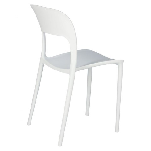 Intesi Krzesło Flexi białe tworzywo PP ergonomiczne i stabilne do jadalni kuchni restauracji na taras Intesi Krzesło Flexi białe tworzywo PP ergonomiczne i stabilne do jadalni kuchni restauracji na taras