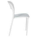 Intesi Krzesło Flexi białe tworzywo PP ergonomiczne i stabilne do jadalni kuchni restauracji na taras