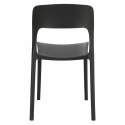 Intesi Krzesło Flexi czarne tworzywo PP wygodne i lekkie do restauracji jadani recepcji na taras