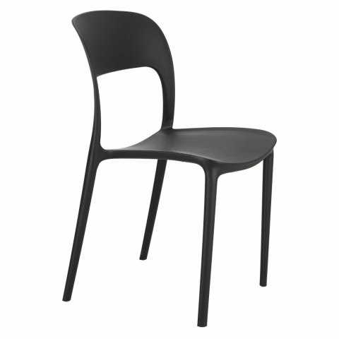 Intesi Krzesło Flexi czarne tworzywo PP wygodne i lekkie do restauracji jadani recepcji na taras Intesi Krzesło Flexi czarne tworzywo PP wygodne i lekkie do restauracji jadani recepcji na taras