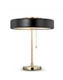 King Home Lampa biurkowa stołowa ARTE czarno złota - aluminium metal przesłona szkło mleczne 3 x E14 King Home Lampa biurkowa stołowa ARTE czarno złota - aluminium metal przesłona szkło mleczne 3 x E14