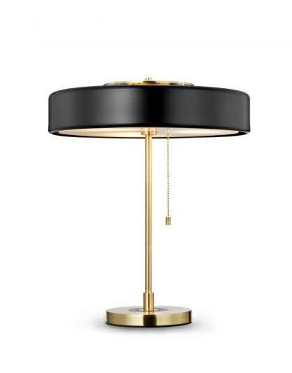 King Home Lampa biurkowa stołowa ARTE czarno złota - aluminium metal przesłona szkło mleczne 3 x E14 King Home Lampa biurkowa stołowa ARTE czarno złota - aluminium metal przesłona szkło mleczne 3 x E14