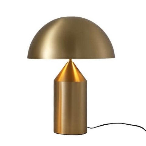 King Home Lampa biurkowa stołowa nocna FUNGO złota - mosiądz metalowa 2xG9