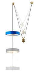 King Home Lampa wisząca ARTE MOVE niebieska - aluminium metal 3 x E14 wysokość regulujemy umieszczonym na przewodzie odważnikiem King Home Lampa wisząca ARTE MOVE niebieska - aluminium metal 3 x E14 wysokość regulujemy umieszczonym na przewodzie odważnikiem
