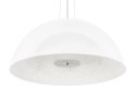 King Home Lampa wisząca ELEGANTE 60 biała włókno szklane osłona szkło mleczne E27 King Home Lampa wisząca ELEGANTE 60 biała włókno szklane osłona szkło mleczne E27