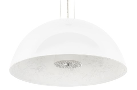 King Home Lampa wisząca ELEGANTE 60 biała włókno szklane osłona szkło mleczne E27 King Home Lampa wisząca ELEGANTE 60 biała włókno szklane osłona szkło mleczne E27