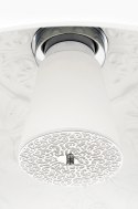 King Home Lampa wisząca ELEGANTE 60 biała włókno szklane osłona szkło mleczne E27 King Home Lampa wisząca ELEGANTE 60 biała włókno szklane osłona szkło mleczne E27