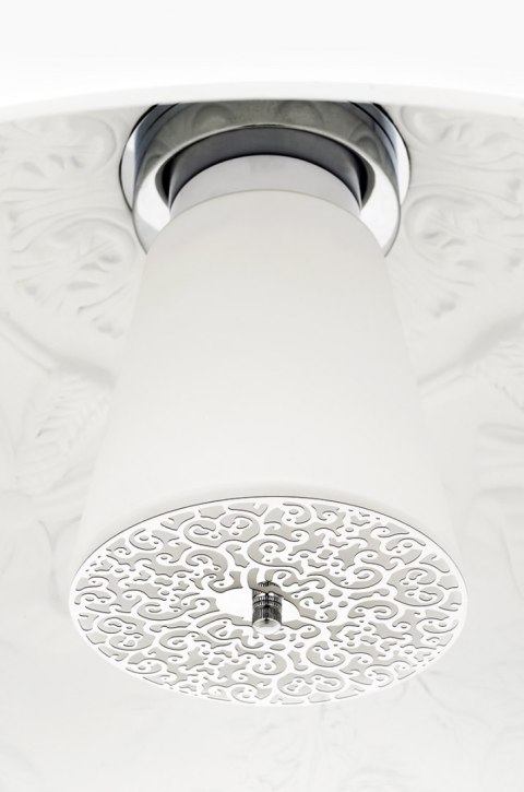 King Home Lampa wisząca ELEGANTE 60 biała włókno szklane osłona szkło mleczne E27 King Home Lampa wisząca ELEGANTE 60 biała włókno szklane osłona szkło mleczne E27