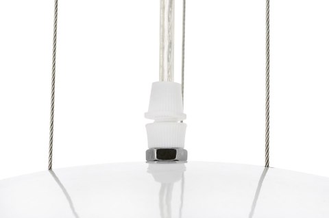 King Home Lampa wisząca ELEGANTE 60 biała włókno szklane osłona szkło mleczne E27 King Home Lampa wisząca ELEGANTE 60 biała włókno szklane osłona szkło mleczne E27