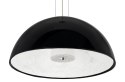 King Home Lampa wisząca ELEGANTE 60 czarna włókno szklane osłona szkło mleczne E27 King Home Lampa wisząca ELEGANTE 60 czarna włókno szklane osłona szkło mleczne E27