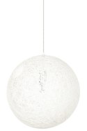 King Home Lampa wisząca LUNA 80 kula biała - sznurek konopny E27 King Home Lampa wisząca LUNA 80 kula biała - sznurek konopny E27