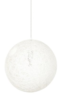 King Home Lampa wisząca LUNA 80 kula biała - sznurek konopny E27