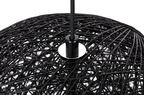 King Home Lampa wisząca LUNA 80 kula czarna - sznurek konopny E27 King Home Lampa wisząca LUNA 80 kula czarna - sznurek konopny E27