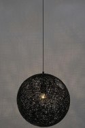 King Home Lampa wisząca LUNA 80 kula czarna - sznurek konopny E27 King Home Lampa wisząca LUNA 80 kula czarna - sznurek konopny E27