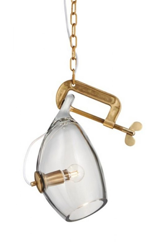 Lampa wisząca VICE mosiądz - metal, szkło Lampa wisząca VICE mosiądz - metal, szkło