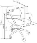 Halmar MOREL fotel obrotowy pracowniczy biurowy popiel tkanina TILT