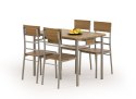Halmar NATANIEL - NATAN zestaw stół + 4 krzesła orzech, MDF laminowany, stal malowana proszkowo 110x70 Halmar NATANIEL - NATAN zestaw stół + 4 krzesła orzech, MDF laminowany, stal malowana proszkowo 110x70