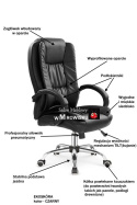 Halmar RELAX fotel gabinetowy obrotowy czarny ekoskóra TILT Halmar RELAX fotel gabinetowy obrotowy czarny ekoskóra TILT