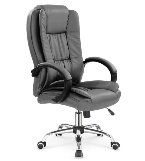 Halmar RELAX fotel gabinetowy obrotowy popielaty ekoskóra TILT Halmar RELAX fotel gabinetowy obrotowy popielaty ekoskóra TILT
