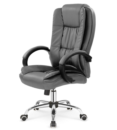 Halmar RELAX fotel gabinetowy obrotowy popielaty ekoskóra TILT Halmar RELAX fotel gabinetowy obrotowy popielaty ekoskóra TILT