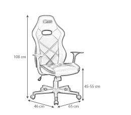 SIGNAL FOTEL OBROTOWY BOXTER CZARNY/ CZERWONY TILT