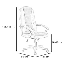 SIGNAL FOTEL OBROTOWY Q-019 CZARNY EKOSKÓRA+TKANINA TILT