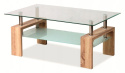ŁAWA Z PÓŁKĄ LISA BASIC PROSTOKĄT BLAT SZKŁO HARTOWANE TRANSPARENTNY / NOGI MDF DĄB SONOMA 100x60x45 SIGNAL ŁAWA Z PÓŁKĄ LISA BASIC PROSTOKĄT BLAT SZKŁO HARTOWANE TRANSPARENTNY / NOGI MDF DĄB SONOMA 100x60x45 SIGNAL