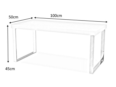 SIGNAL ŁAWA ROSA MDF BIAŁY LAKIER/CHROM METAL 100X50X45 SIGNAL ŁAWA ROSA MDF BIAŁY LAKIER/CHROM METAL 100X50X45