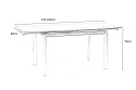 SIGNAL STÓŁ GD020 CZARNY/CHROM 120(180)x80 SIGNAL STÓŁ GD020 CZARNY/CHROM 120(180)x80