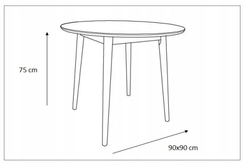 SIGNAL STÓŁ LARSON BIAŁY 90X90 BLAT MDF NOGI LITE DREWNO SIGNAL STÓŁ LARSON BIAŁY 90X90 BLAT MDF NOGI LITE DREWNO