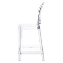 D2.DESIGN Hoker Stołek barowy Viki transparentny 66cm tworzywo stabilny lekki i wygodny D2.DESIGN Hoker Stołek barowy Viki transparentny 66cm tworzywo stabilny lekki i wygodny