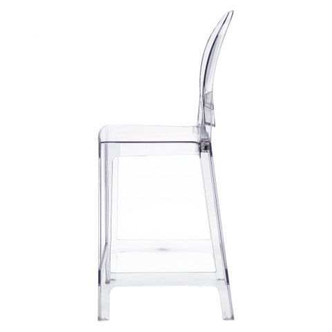 D2.DESIGN Hoker Stołek barowy Viki transparentny 66cm tworzywo stabilny lekki i wygodny D2.DESIGN Hoker Stołek barowy Viki transparentny 66cm tworzywo stabilny lekki i wygodny