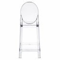 D2.DESIGN Hoker Stołek barowy Viki transparentny 66cm tworzywo stabilny lekki i wygodny D2.DESIGN Hoker Stołek barowy Viki transparentny 66cm tworzywo stabilny lekki i wygodny