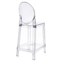 D2.DESIGN Hoker Stołek barowy Viki transparentny 66cm tworzywo stabilny lekki i wygodny D2.DESIGN Hoker Stołek barowy Viki transparentny 66cm tworzywo stabilny lekki i wygodny