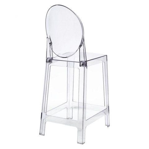 D2.DESIGN Hoker Stołek barowy Viki transparentny 66cm tworzywo stabilny lekki i wygodny D2.DESIGN Hoker Stołek barowy Viki transparentny 66cm tworzywo stabilny lekki i wygodny