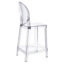 D2.DESIGN Hoker Stołek barowy Viki transparentny 66cm tworzywo stabilny lekki i wygodny D2.DESIGN Hoker Stołek barowy Viki transparentny 66cm tworzywo stabilny lekki i wygodny