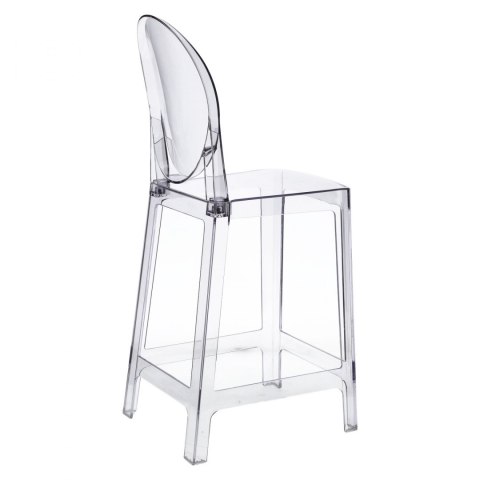 D2.DESIGN Hoker Stołek barowy Viki transparentny 66cm tworzywo stabilny lekki i wygodny D2.DESIGN Hoker Stołek barowy Viki transparentny 66cm tworzywo stabilny lekki i wygodny