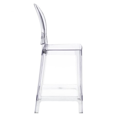 D2.DESIGN Hoker Stołek barowy Viki transparentny 66cm tworzywo stabilny lekki i wygodny D2.DESIGN Hoker Stołek barowy Viki transparentny 66cm tworzywo stabilny lekki i wygodny