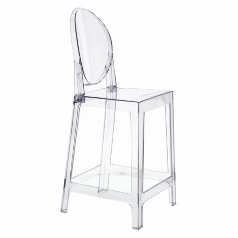D2.DESIGN Hoker Stołek barowy Viki transparentny 66cm tworzywo stabilny lekki i wygodny D2.DESIGN Hoker Stołek barowy Viki transparentny 66cm tworzywo stabilny lekki i wygodny