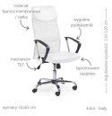 FOTEL NA KÓŁKACH PRACOWNICZY OBROTOWY TILT VIRE Halmar BIAŁY tkanina + siatka FOTEL NA KÓŁKACH PRACOWNICZY OBROTOWY TILT VIRE Halmar BIAŁY tkanina + siatka