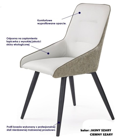 Halmar K243 krzesło jasny beton / popiel Halmar K243 krzesło jasny beton / popiel