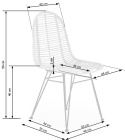 Halmar K337 krzesło rattan naturalny / stal malowana proszkowo Halmar K337 krzesło rattan naturalny / stal malowana proszkowo