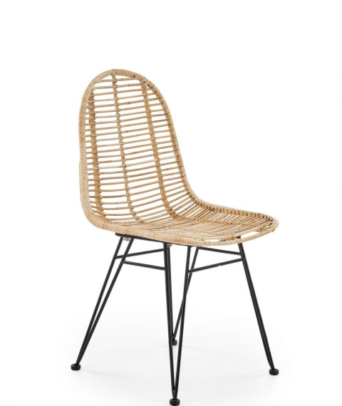 Halmar K337 krzesło rattan naturalny / stal malowana proszkowo Halmar K337 krzesło rattan naturalny / stal malowana proszkowo