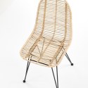 Halmar K337 krzesło rattan naturalny / stal malowana proszkowo Halmar K337 krzesło rattan naturalny / stal malowana proszkowo